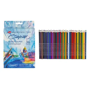 Карандаши акварельные 36 цветов "Сонет" к/к, ЗХК
