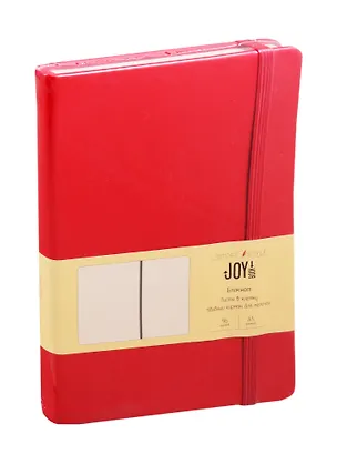 Книга для записей А5 96л кл. "JOY BOOK. Особый красный" 7БЦ, иск.кожа, тонир.офсет, скругл.углы, ляссе 256573