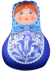 Игрушка-антистресс Матрешка гжель (40х35) (АН2017-30)