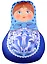 Игрушка-антистресс Матрешка гжель (40х35) (АН2017-30) — 2614354 — 1