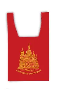 Сумка-шоппер-авоська красная СПб Спас-на крови [СК04-0001]