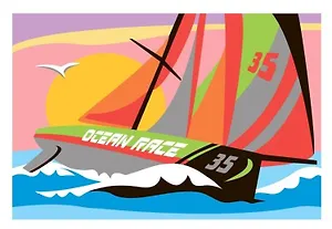 Набор для творчества. Картина по номерам "Спортивный парусник"