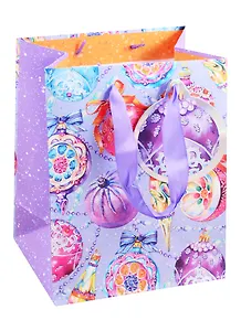 Пакет подарочный "Новогодние шары", А5