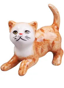 Фигурка Кошка (6см) (фарфор) (101-466)