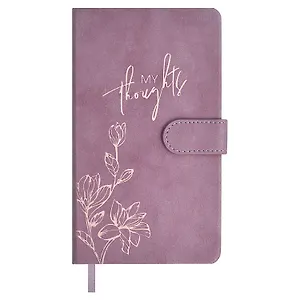 Ежедневник недат. А6+ 120л "Тиволи глосс" сиреневый, кожзам, тв.переплет, тиснение фольгой, магнит.клапан, офсет, ляссе