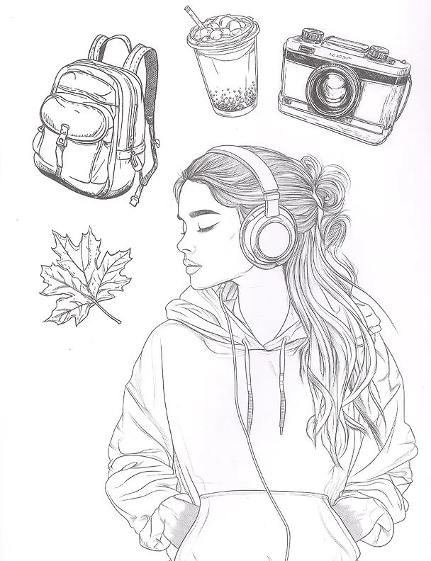 Книга Стильный образ. Раскраска () — 4