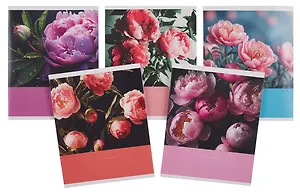 Тетрадь 48л кл. "Цветочный сад" мел.картон, ассорти