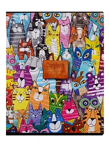 Тетрадь в клетку ПЗБМ, "Мордашки", 48 листов, в ассортименте