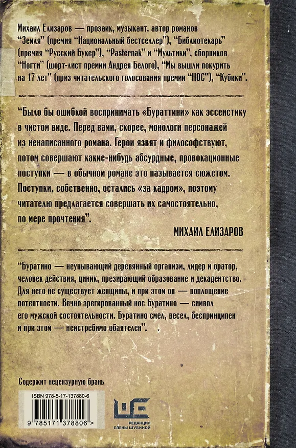 Книга Бураттини (Михаил Елизаров) — 2