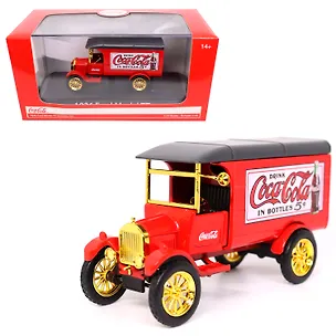443026 Машинка литая коллекционная Motor City Classics - Die-сast модель по лицензии Coca-Cola 1926 Ford Model TT Delivery Van, масштаб 1:43 3170872