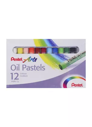 Пастель масляная 12цв к/к, Pentel — 224047 — 1