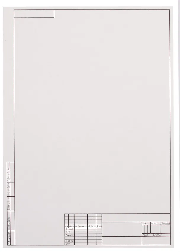 Папка для черчения А3, 10 листов, рамка вертикальная, 180г/м2, GoodMark 3103450 — 4