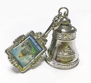 Колокольчик на холодильник Исаакий темное серебро [ВЕ1-10006]