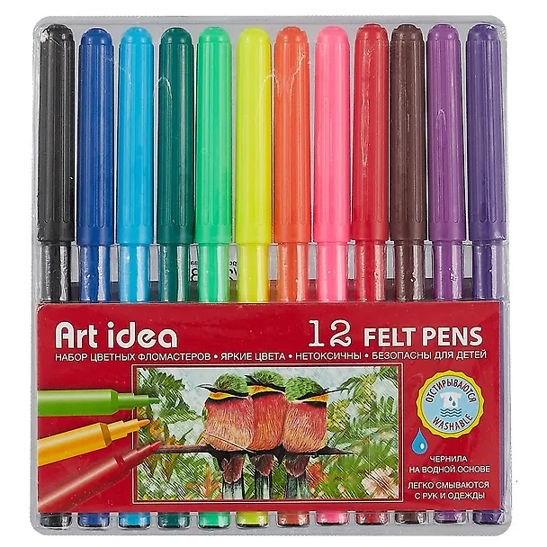 Фломастеры Art idea, 12 цветов 237091 — 1