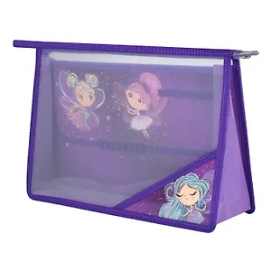 Папка для уроков труда А4 "ФЕЕЧКИ" пластик, 33*23см, молния, внутр.разделитель, эласт.держатели для канц.принадлежностей, УФ-печать