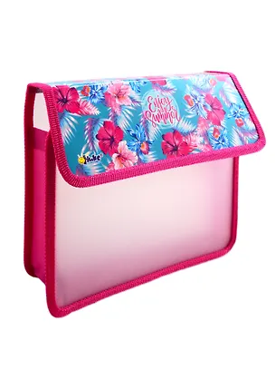 Папка для тетрадей А5 Розовые цветы липучка, Оникс 254107