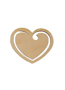 Сердце-11 резное (141211) (80х90мм) (Фигурка для декупажа) (дерево)