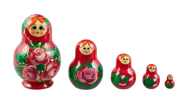 Матрешка-фонарик 5 в 1 (Цветы) (12см) (М05-0012-1АУ) 3050019 — 6