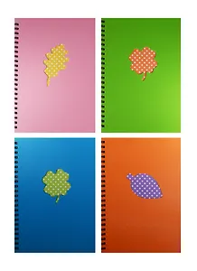 Тетрадь 90л кл. "Лист" пласт.обл., спираль, инд.уп., ассорти, AnAn