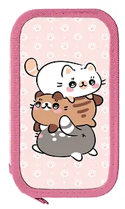 Пенал 2 отделения "Котики" 19*10,5 см
