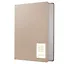 Записная книжка А6+ 136л кл. "NUANCES. Крем-брюле" 7БЦ, иск.кожа, нашивка, скругл.углы, ляссе — 3126007 — 1