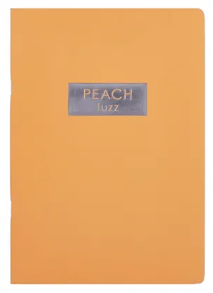 Тетрадь А4 48л кл. "Peach Fuzz" скрепка, мел.картон, выб.лак, печ.пантон, ламинация soft touch, тиснение фольгой 3083955
