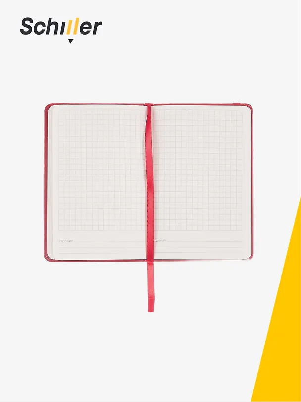 Записная книжка «Universal» А6-, 70 листов в клетку, красная, сшивка, Schiller 3096135 — 3
