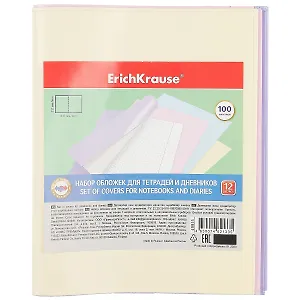 Обложки для тетрадей, 12 штук, 21.2 х 34.7 см