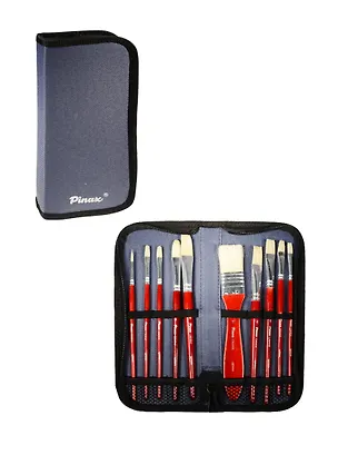 Кисти 10шт щетина ассорти, пенал "Creative", европодвес, Pinax 241192