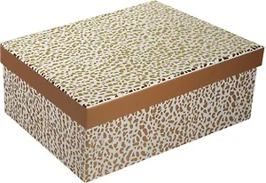 Коробка подарочная "Пятнышки" желтый металлик 23*16.5*9.5см