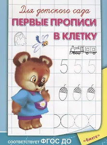 Для детского сада. Первые прописи в клетку