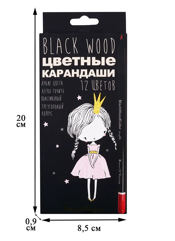 Карандаши цветные Bruno Visconti, BlackwoodColor, 12 цветов, в ассортименте 257514 — 3