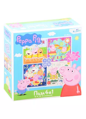 Пазл Оригами 4в1 9-16-25-36эл Peppa Pig Команда Пеппы — 2835068 — 1