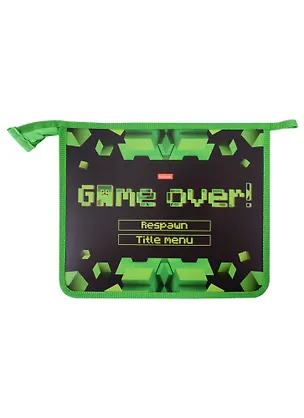 Папка для тетрадей А5 "Game over" молния, пластик 2929204