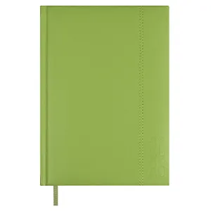 Ежедневник дат. 2026г. А6+ 176л "Наппа" салатовый, кожзам, тв.переплет, обл.поролон, блинт.тиснение, офсет, справ.мат-лы, ляссе, инд.уп