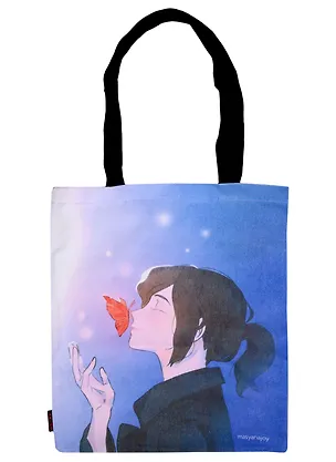 Сумка-шоппер Аниме Синтонимы Персонаж с бабочкой (цветной) (Медина Мирай) (текстиль) (40х32) 2951385