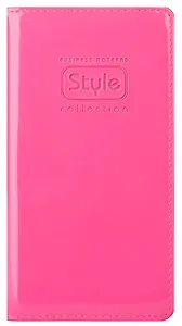 Записная книжка А6- 96л кл. "Style" розовая, ПВХ., мягк.переплет, двойное ляссе, IN FOLIO