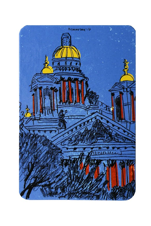 Магнит Исаакиевский собор, рисунок (Санкт-Петербург) (magnet_spb_10) 3107663 — 1