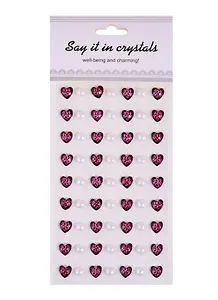 Стразы сердца+полубусины, цвета в ассортименте