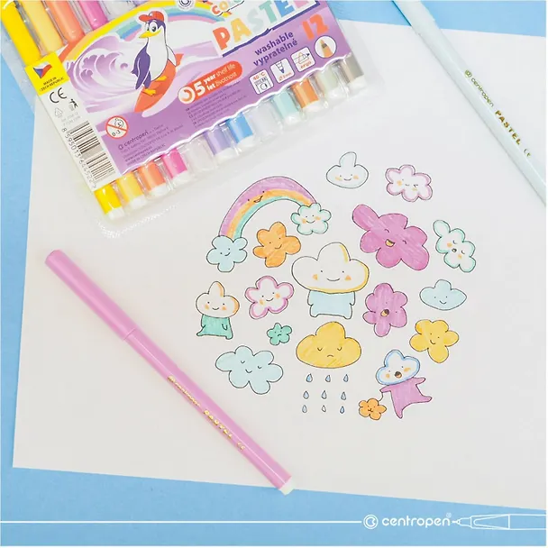 Фломастеры «Pastel» Centropen, 10 цветов 258262 — 4