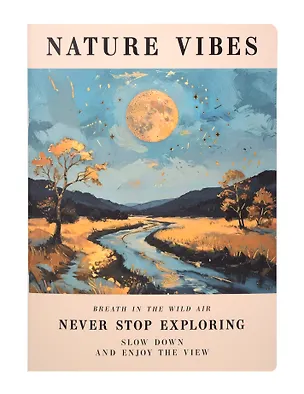 Тетрадь А4- 40л кл. "JANE. Nature Vibes" скрепка, мел.картон, мат.ламинация, тиснение фольгой 3117440