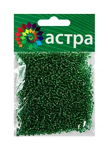 Набор д/творчества АСТРА Бисер 11/0 20гр 27 зеленый
