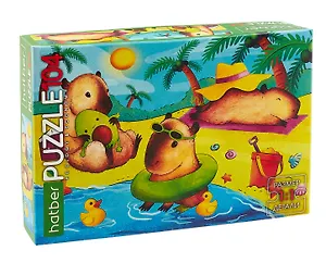 Пазл "Капибары на пляже" 104 элемента 32х22 см