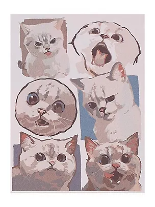 Картина по номерам "Стикерпак кот", на подрамнике, 30х40 см 3113379