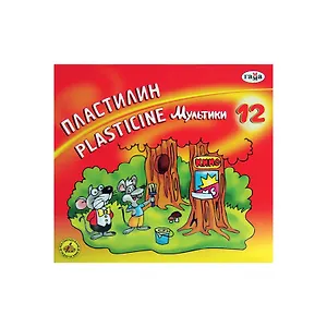 Пластилин 10 цветов 200гр "Мультики", стек