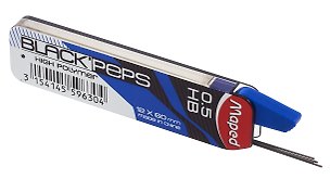 Грифели 0,5мм HB (12 шт), "BLACK PEP'S", Maped 3156860