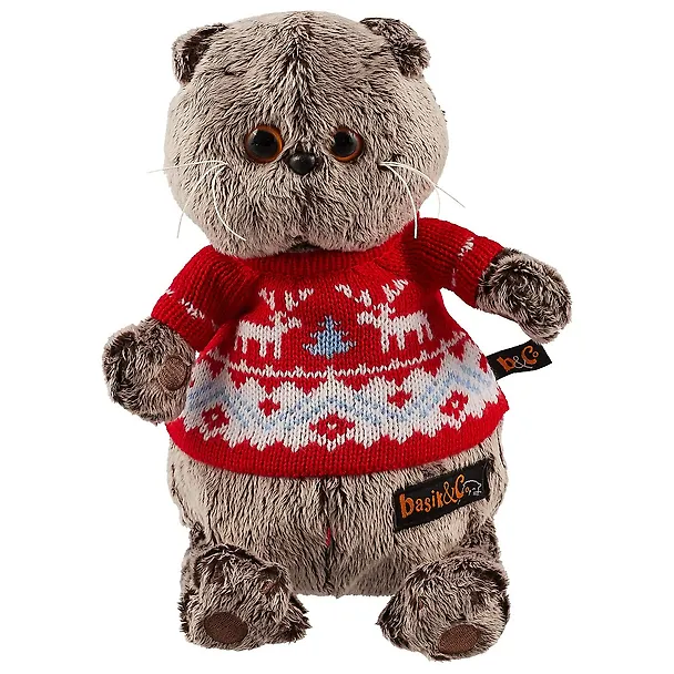 Мягкая игрушка Басик в свитере с оленями (22 см) (Ks22-089) 2698216 — 1
