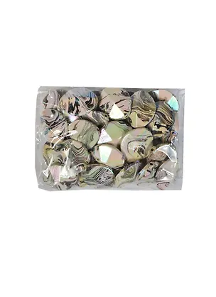 Бусы пластик с гологр. эффект. Овал выпукл. (серый) (00000006184) (24х28) (100г) (упаковка) (Одеон) 2422959