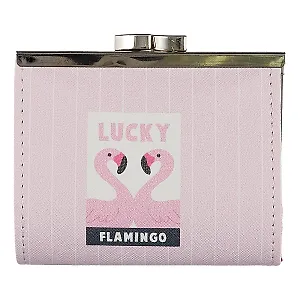 Кошелек с застежкой Фламинго(PU)(10х9)