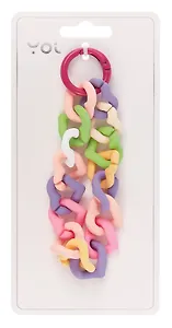 Брелок Цепь-сердечки разноцветные (ПВХ) (9см) (12-4308-202412-K35)